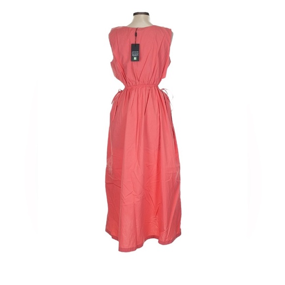 NWT Rails Yvette Cutout Organic Cotton Blend Midi Dress in Pink Size Large - Picture 5 of 9